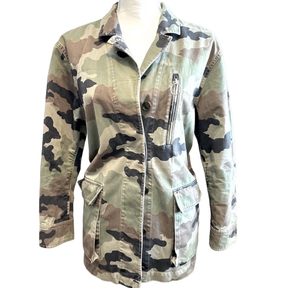 & Other Stories oversized military camo jacket Sz 6